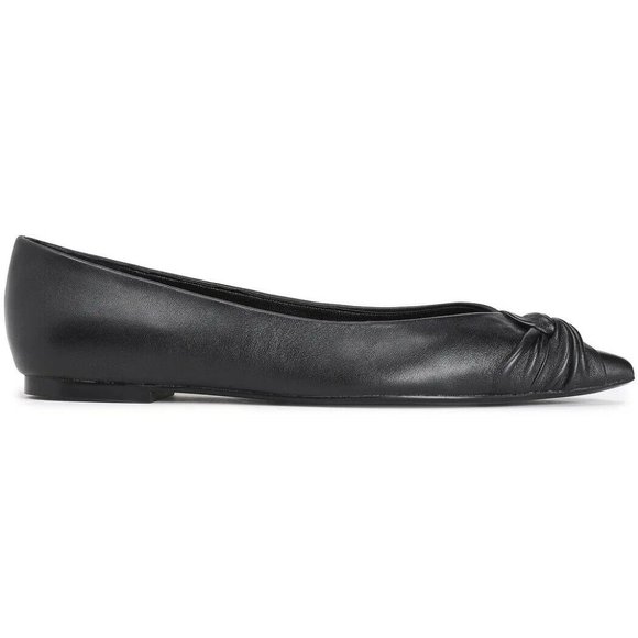 Maje Ballerina Flats Point Toe Black Leather Women's Size 6 & 8 Shoes MSRP $315 - Picture 2 of 9